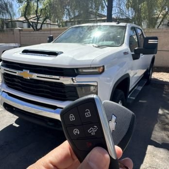 Chevrolet Key Replacement car key in a hand