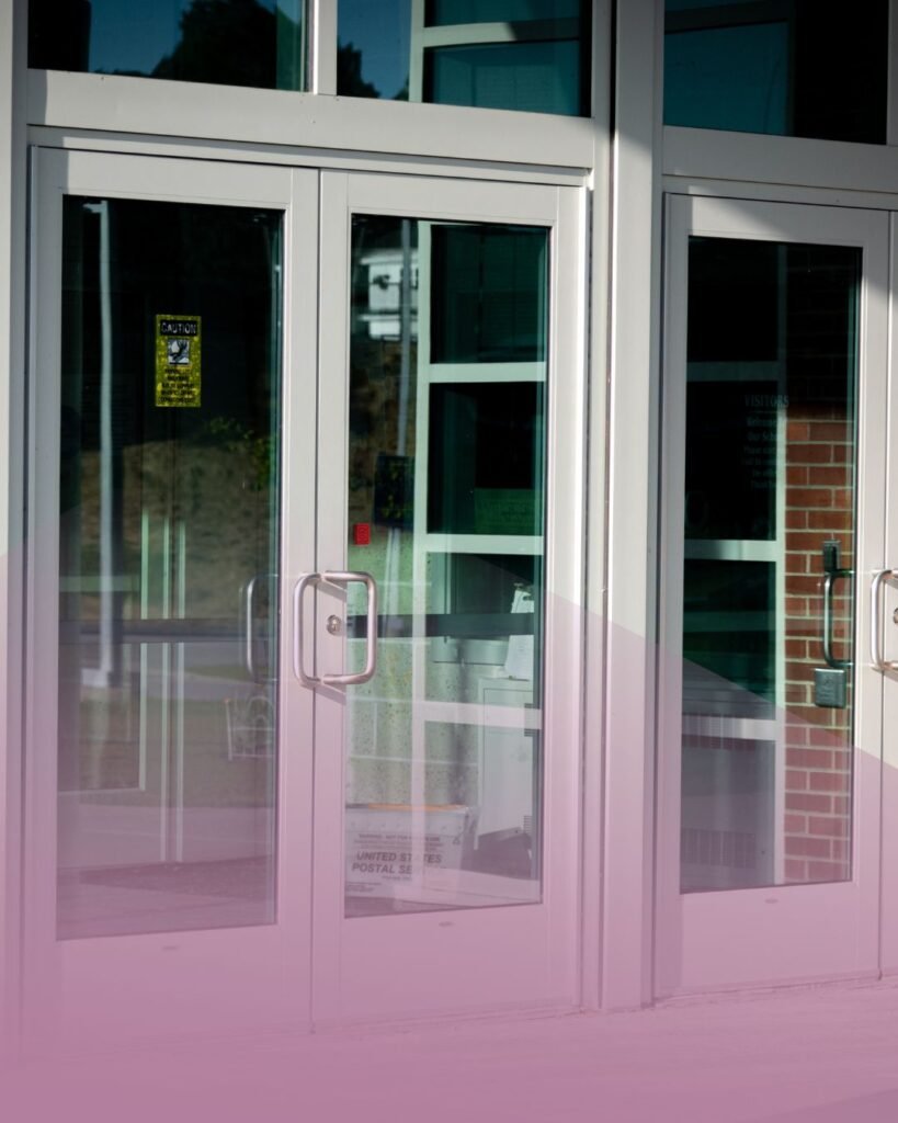 Commercial glass door