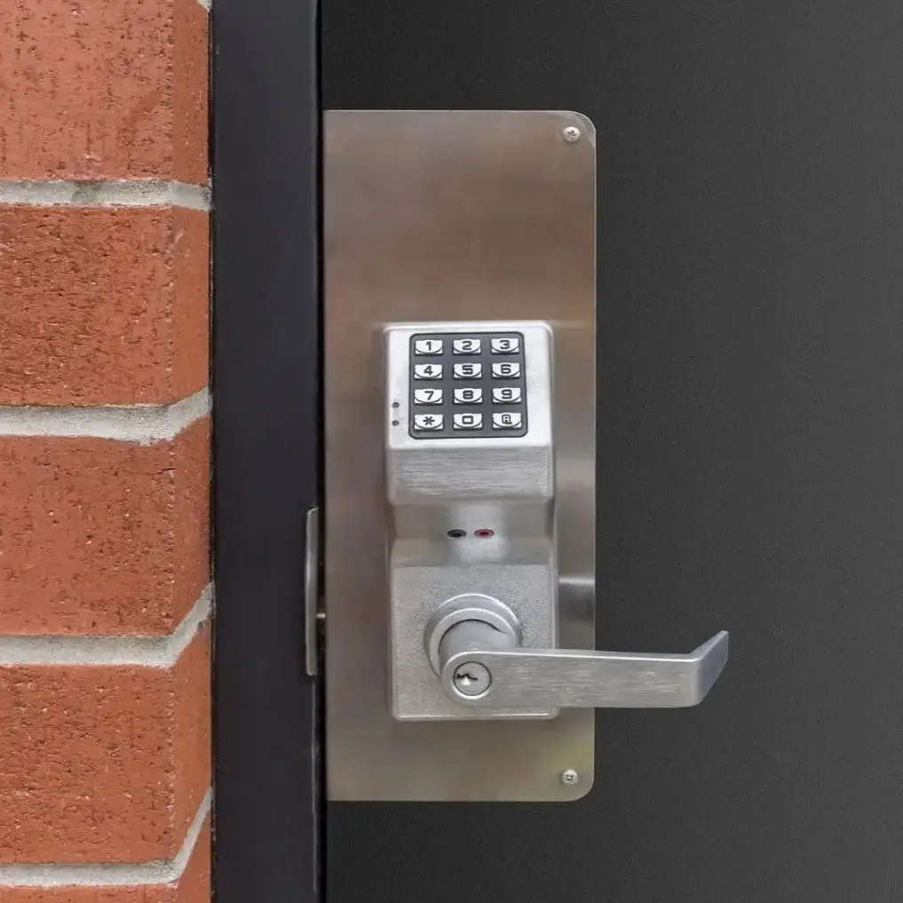 a lock door with pass code
