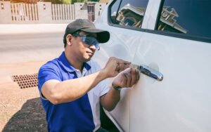 Lost Your Only Car Key While Traveling a locksmith unlocking car
