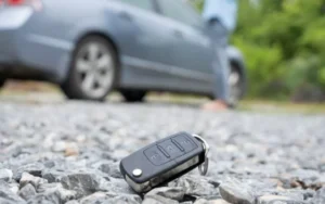 Lost Your Only Car Key While Traveling car key in the ground
